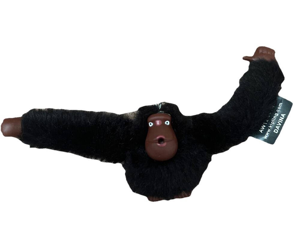 2012 Kipling Monkey Gorilla Black Keychain Keyring Bag Charm Davina Aw12-001-k